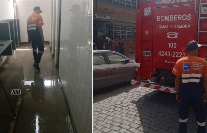 Bomberos y personal de Defensa Civil trabajó en el lugar.