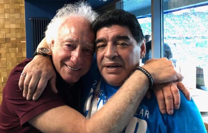 Guillermo Coppola y Diego Maradona.
