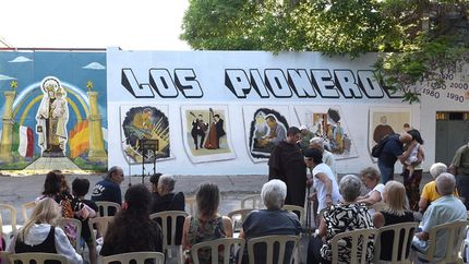 El mural ya quedó inaugurado y a la vista de todos los vecinos.