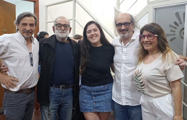 Santoni, en pleno reconocimiento.