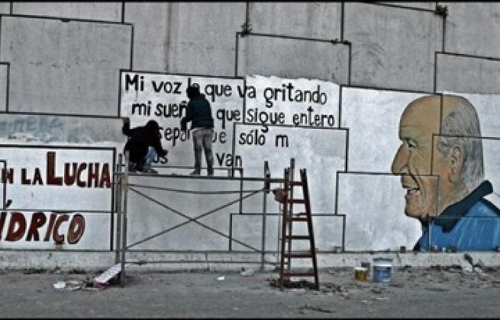 El mural, cuando se hizo por primera vez.