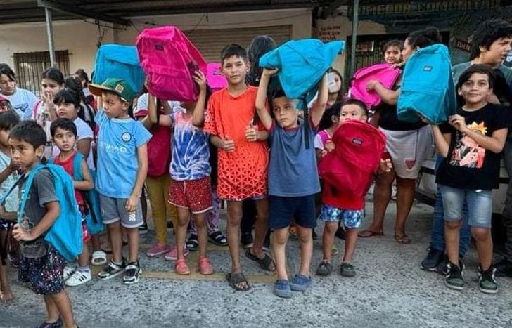Felices con las donaciones recibidas.